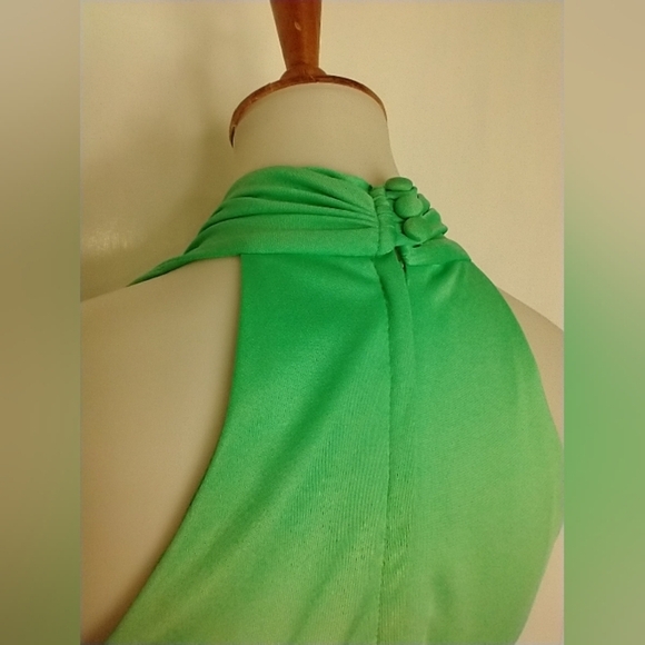 GREEN SHERBET POLY MAXI GOWN - Picture 7 of 7